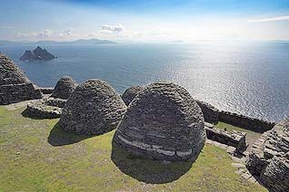 The Skellig rocks off the coast of Ireland